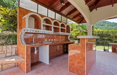 Ojochal Ocean View Estate Home with Guest Bungalow, Caretaker Home, Fruit Trees, and Waterfall