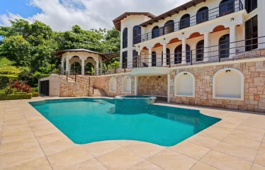 Ojochal Ocean View Estate Home with Guest Bungalow, Caretaker Home, Fruit Trees, and Waterfall