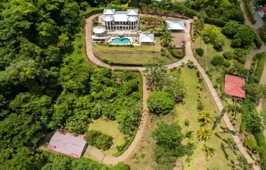 Ojochal Ocean View Estate Home with Guest Bungalow, Caretaker Home, Fruit Trees, and Waterfall
