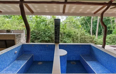 Ojochal Ocean View Estate Home with Guest Bungalow, Caretaker Home, Fruit Trees, and Waterfall