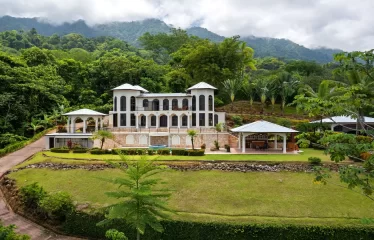Ojochal Ocean View Estate Home with Guest Bungalow, Caretaker Home, Fruit Trees, and Waterfall