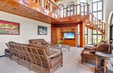 Ojochal Ocean View Estate Home with Guest Bungalow, Caretaker Home, Fruit Trees, and Waterfall