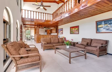 Ojochal Ocean View Estate Home with Guest Bungalow, Caretaker Home, Fruit Trees, and Waterfall