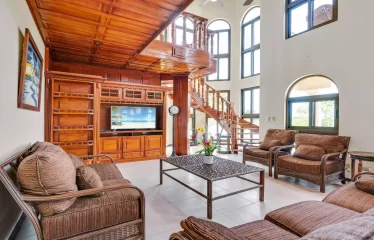 Ojochal Ocean View Estate Home with Guest Bungalow, Caretaker Home, Fruit Trees, and Waterfall