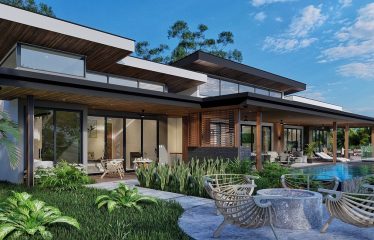 DIAMANTE WATERFALL VIEW LUXURY ESTATE WITH A 3 BEDROOM HOME NEAR DOMINICAL BEACH – 2.5 ACRES