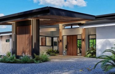 DIAMANTE WATERFALL VIEW LUXURY ESTATE WITH A 3 BEDROOM HOME NEAR DOMINICAL BEACH – 2.5 ACRES