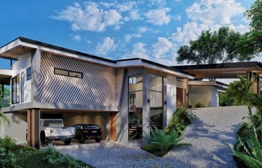 DIAMANTE WATERFALL VIEW LUXURY ESTATE WITH A 3 BEDROOM HOME NEAR DOMINICAL BEACH – 2.5 ACRES