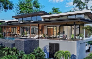 DIAMANTE WATERFALL VIEW LUXURY ESTATE WITH A 3 BEDROOM HOME NEAR DOMINICAL BEACH – 2.5 ACRES