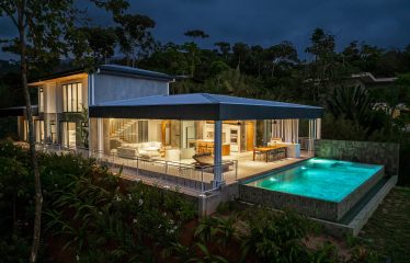 New contemporary tropical villa boasts with a movie theater and views of the iconic whale’s tail
