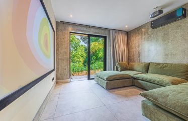 New contemporary tropical villa boasts with a movie theater and views of the iconic whale’s tail