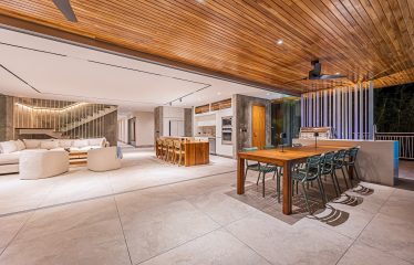 New contemporary tropical villa boasts with a movie theater and views of the iconic whale’s tail