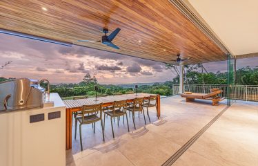 New contemporary tropical villa boasts with a movie theater and views of the iconic whale’s tail