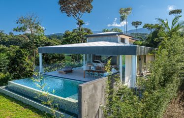 New contemporary tropical villa boasts with a movie theater and views of the iconic whale’s tail