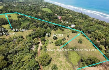 GREAT BEACHFRONT DEVELOPMENT OPPORTUNITY, IN SAVEGRE MATAPALO – 81 ACRES